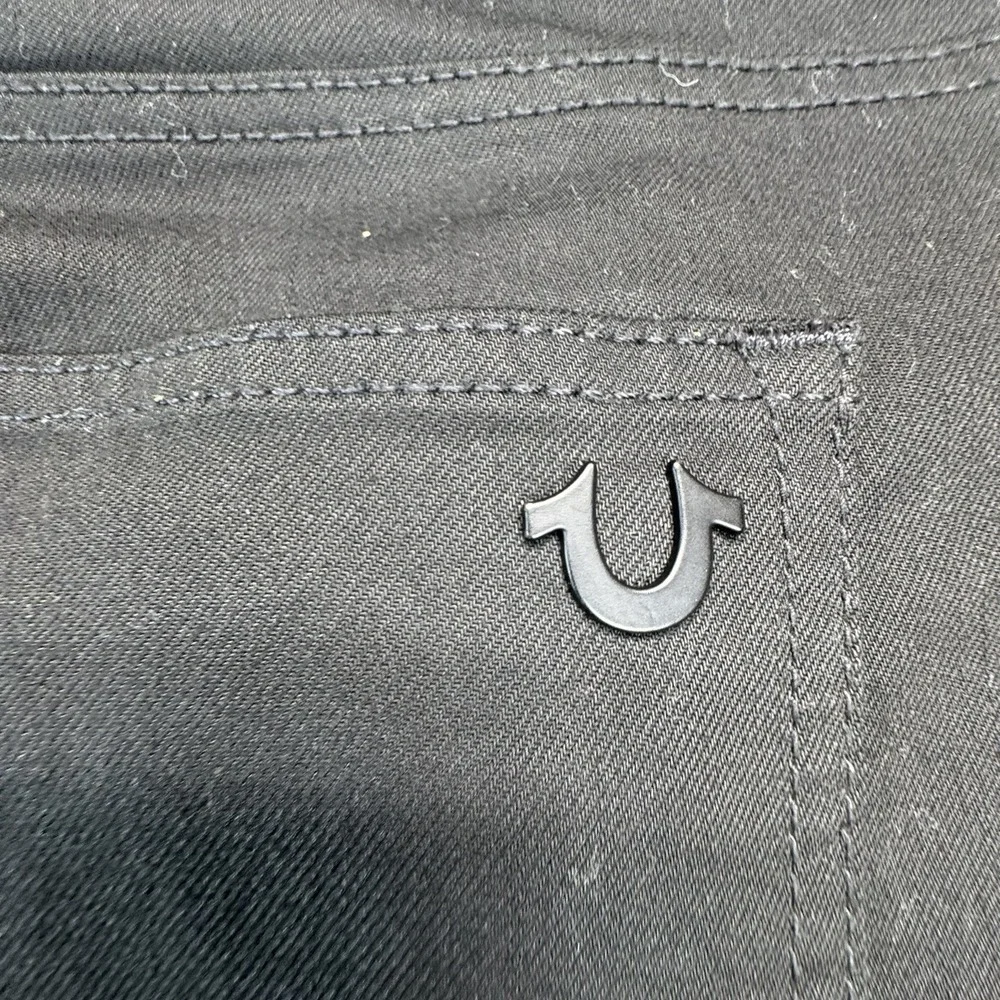True Religion Men's Black Stretch Jeans 40W Straight Leg 5 Pocket Casual Pants